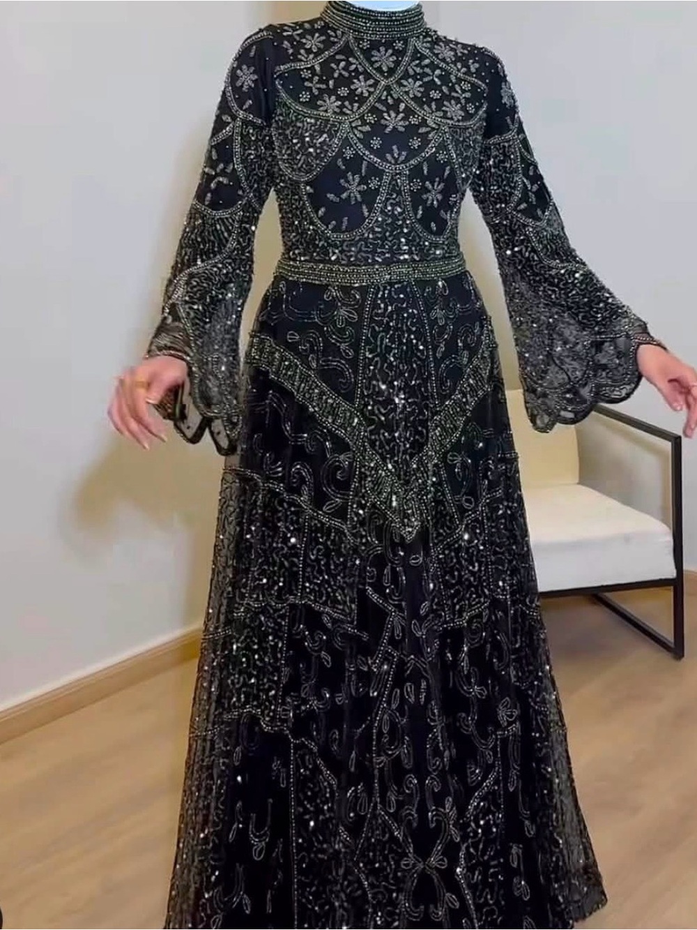 Black luxury dress